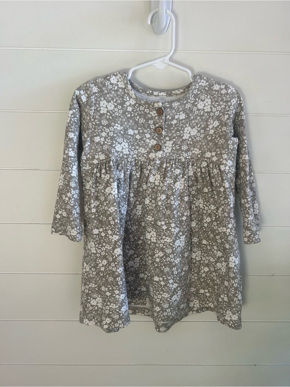 Jamie Kay Gray Floral Long Sleeve Dress